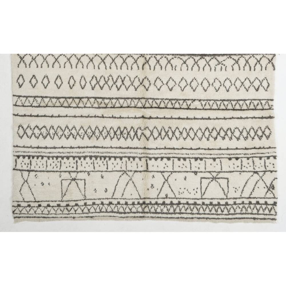 Boho Chic Moroccan Tulu Rug, 100% Natural Undyed Wool, Custom Options Available