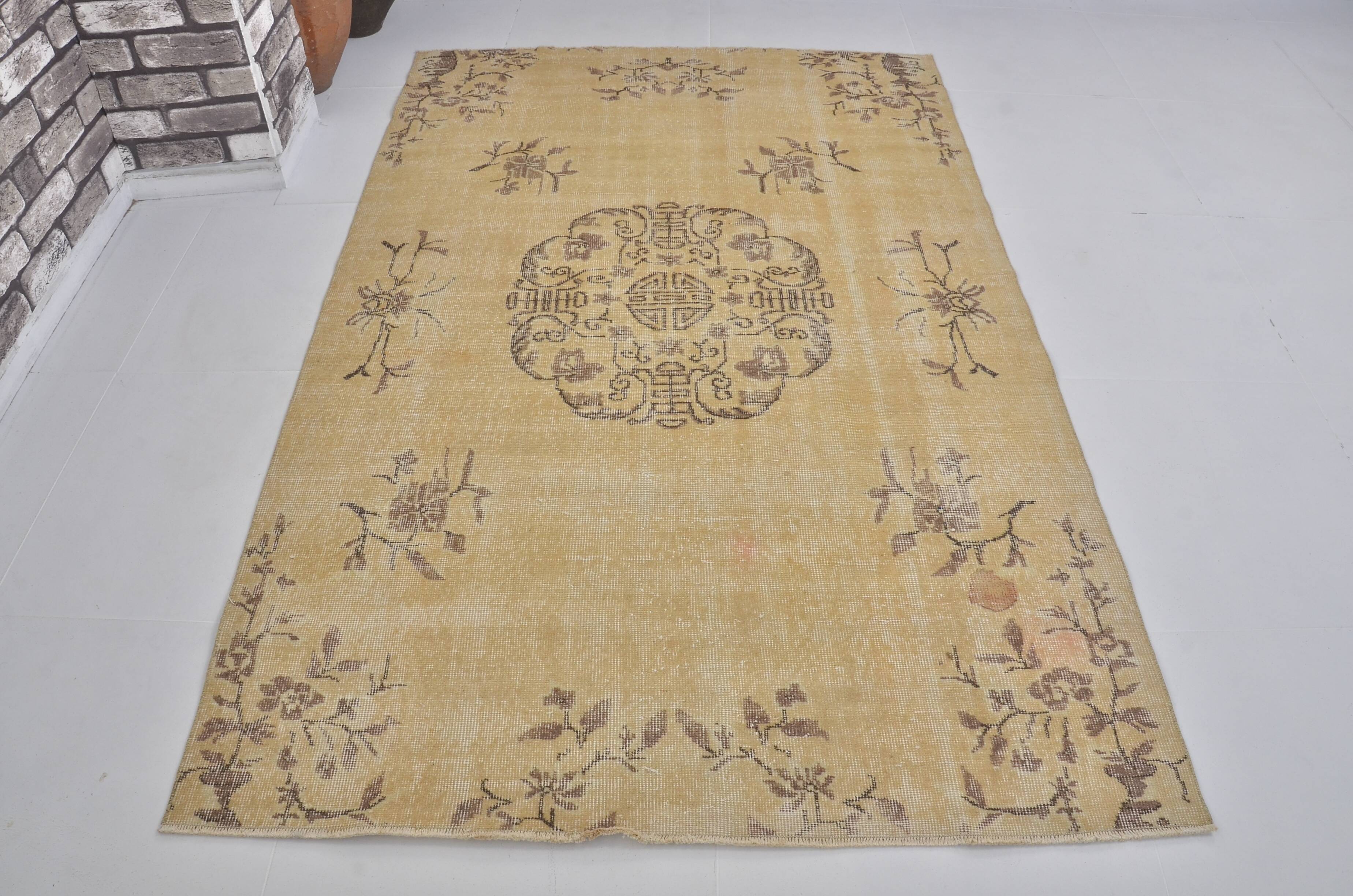 Neutral Oushak Vintage Carpet sku1833