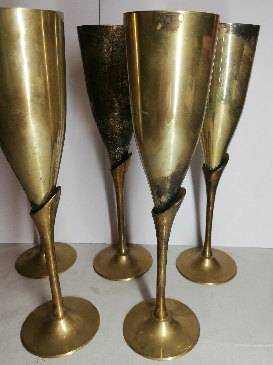 Vintage champagne flutes