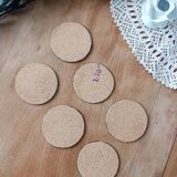 Set of 6 mother-of-pearl coasters