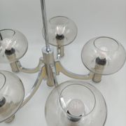 Chrome 5-light chandelier