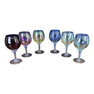 Murano: Vintage wine glasses series with twisted stem