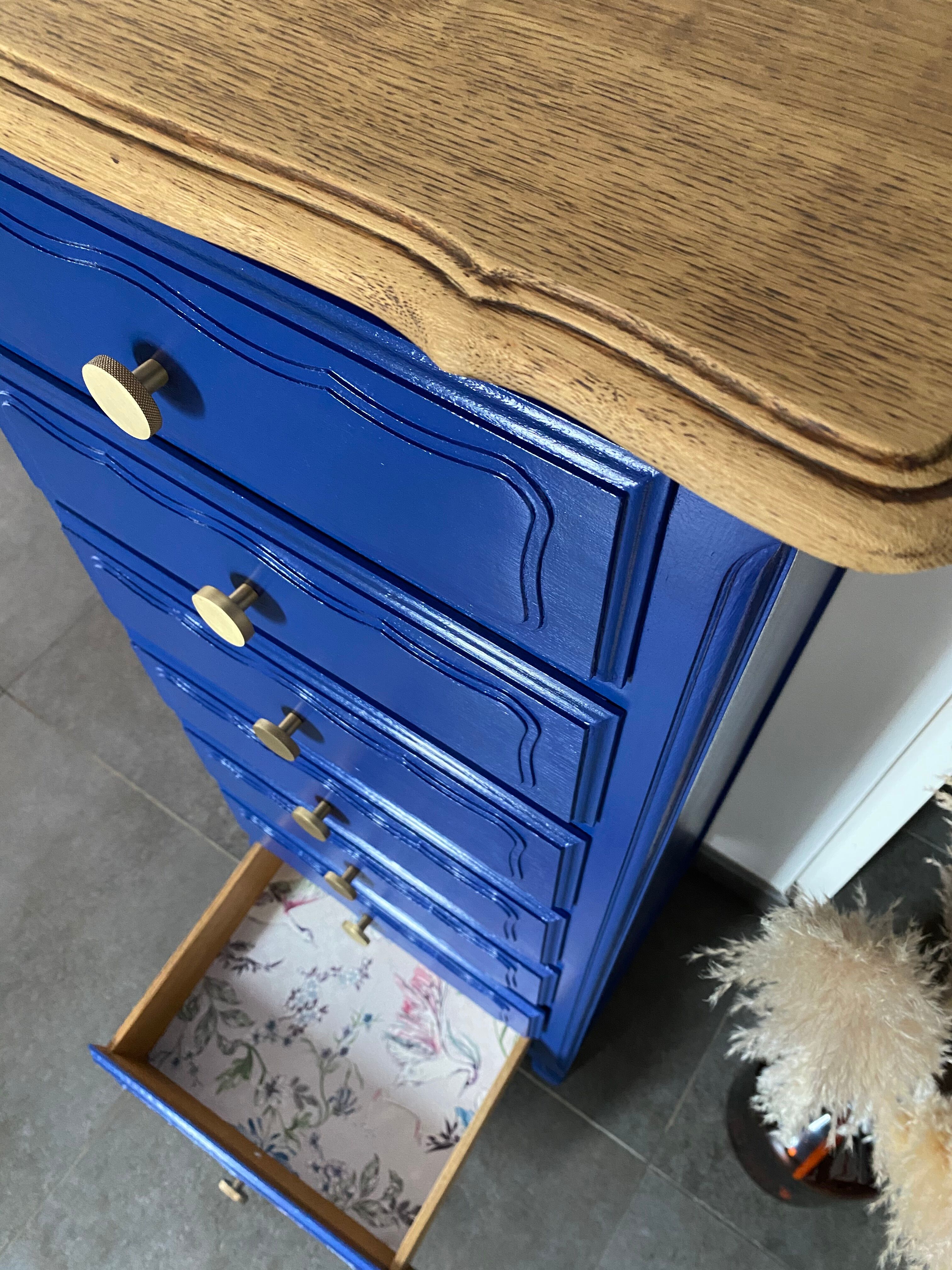 Semainier 7 drawers blue outremer