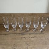 Art Deco flower glass flutes