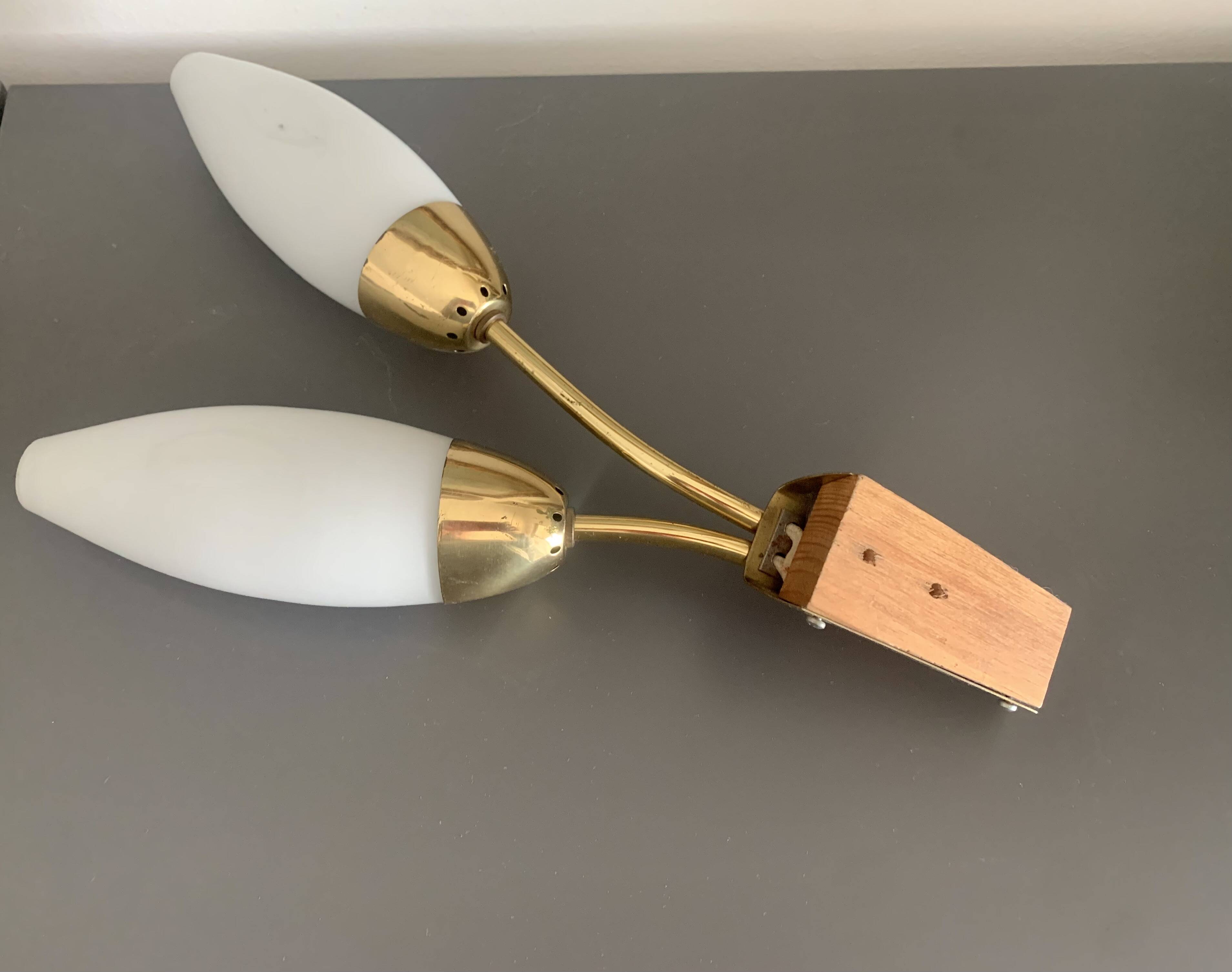 Wall lamp with glass shades, 1960s