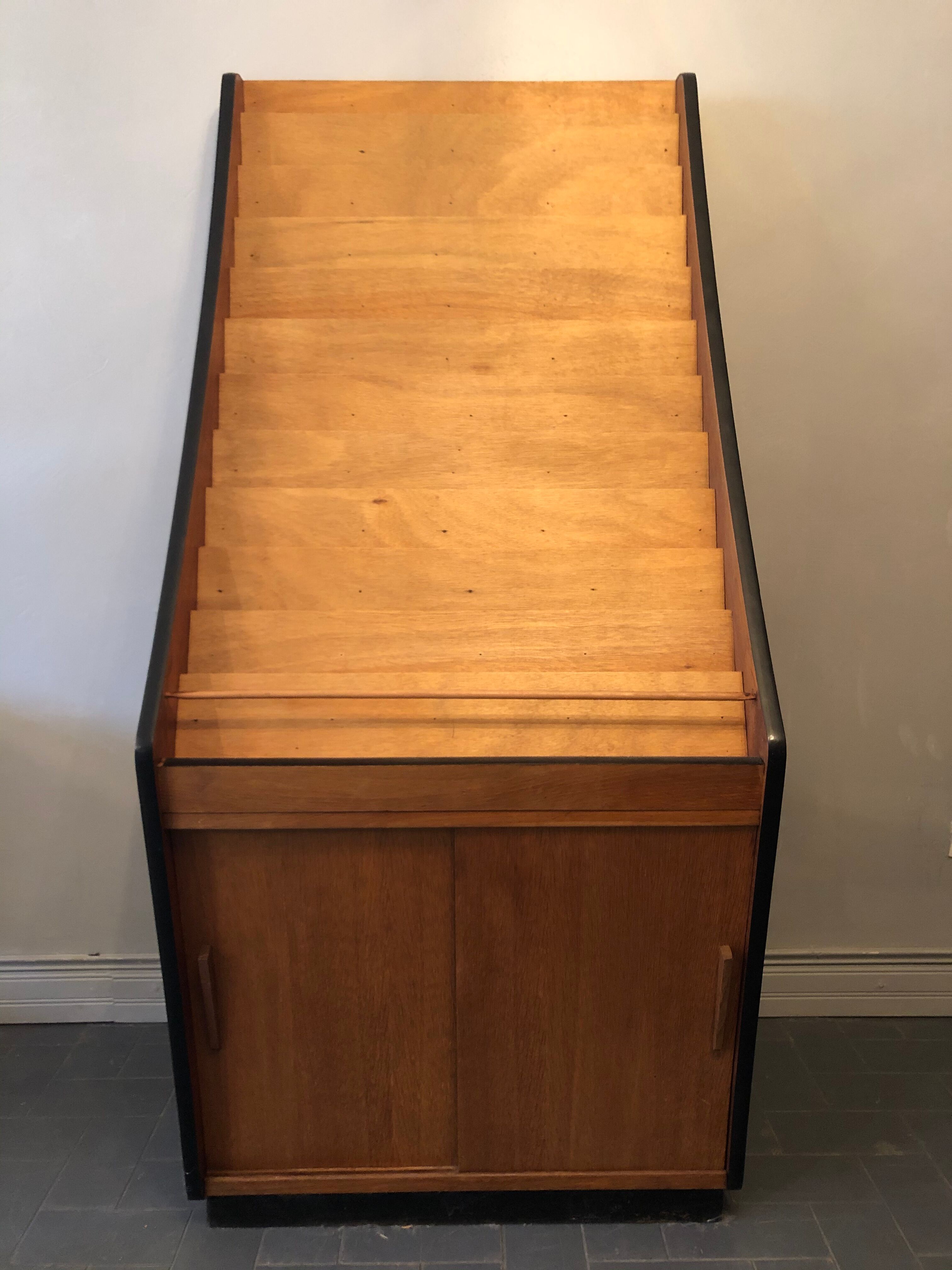 Vintage storage furniture, presentation counter