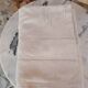 Drap ancien toile de lin retour, fleurs, monogramme brodé main 215 cm x 267 cm