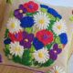 Vintage embroidered cushion