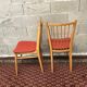 Paire chaise bistrot Skaï rouge ep 60