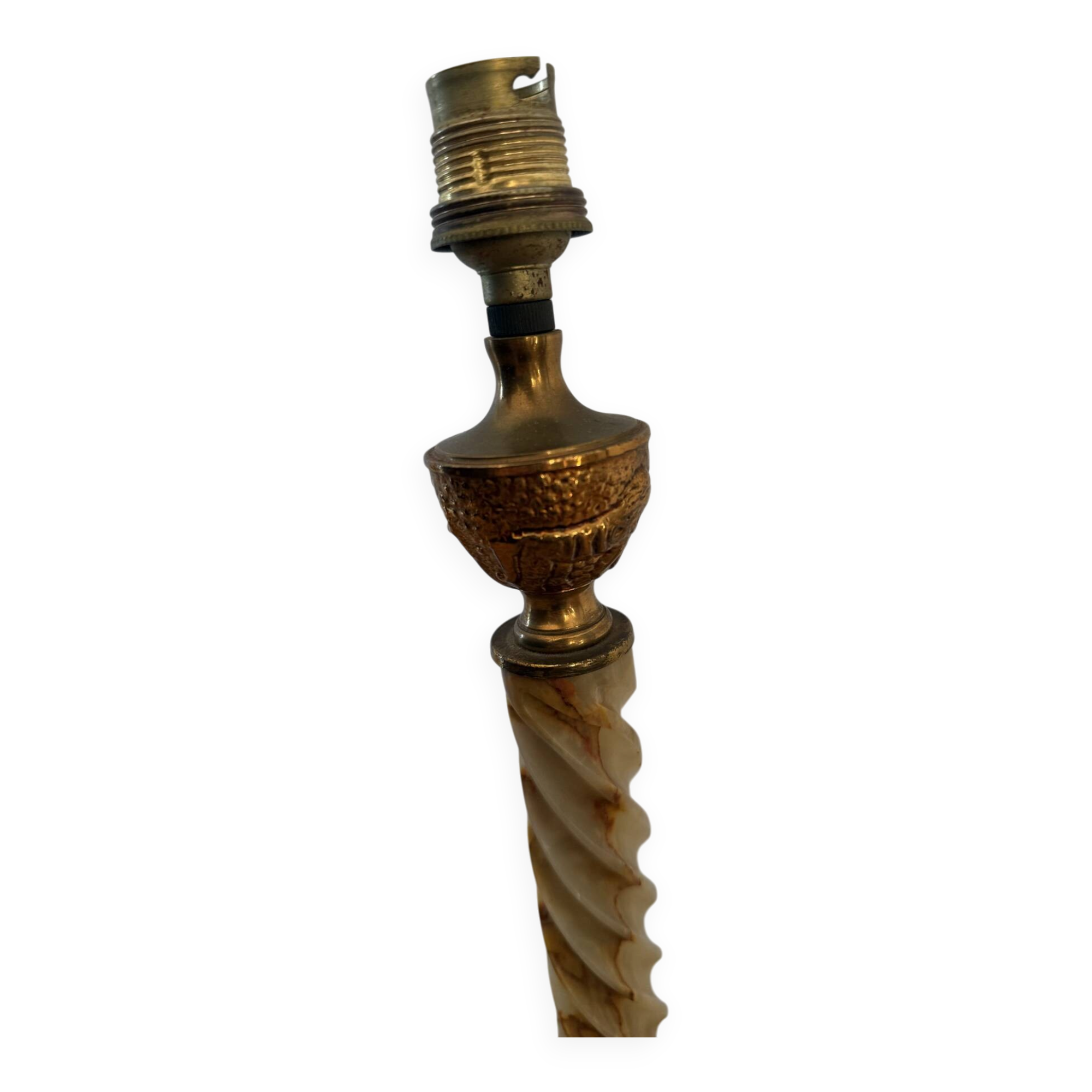 Bronze/brass and onyx lamp base