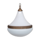 Mid-century opaline and brass pendant light
