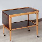 Scandinavian 'Thea' side table in rosewood and laminate, Yngve Ekström