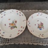 Lot deux plats ronds vintages porcelaine Bohème