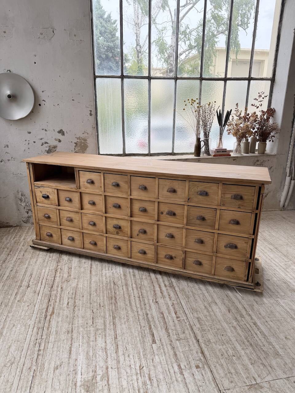 Meuble de métier pin XL années 50