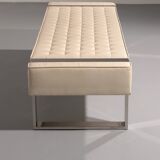 Leather bench with chrome base from Germany 1980