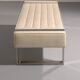 Leather bench with chrome base from Germany 1980