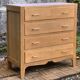 Commode vintage chêne brut massif 1950