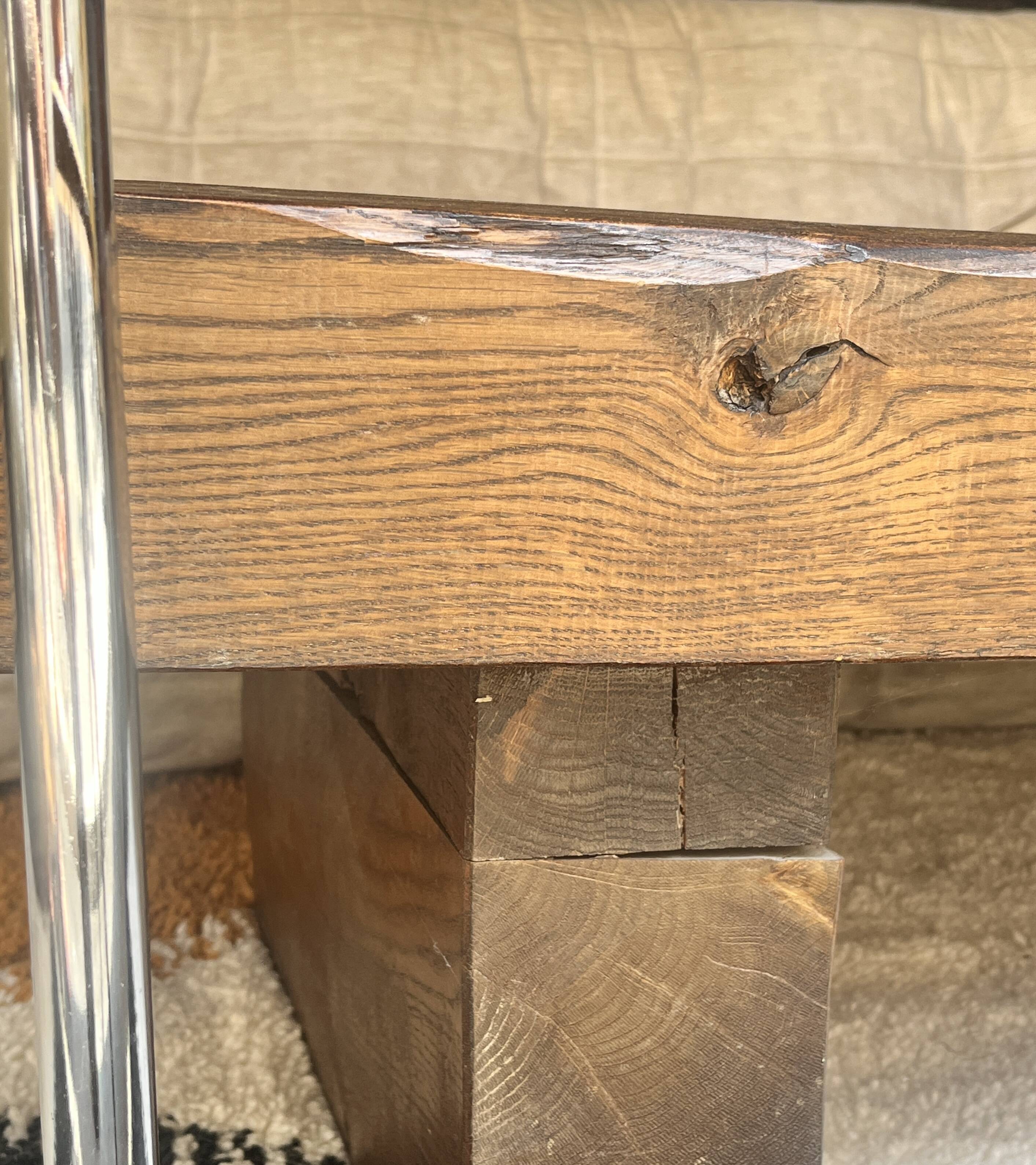 Wasi Sabi Brutalist Solid Wood Coffee Table