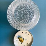 Plafonnier rond en verre ciselé