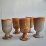 Lot of 5 stoneware mazagrans