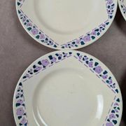 Lot de 8 assiettes à dessert Longchamp Terre de Fer modèle Cannes