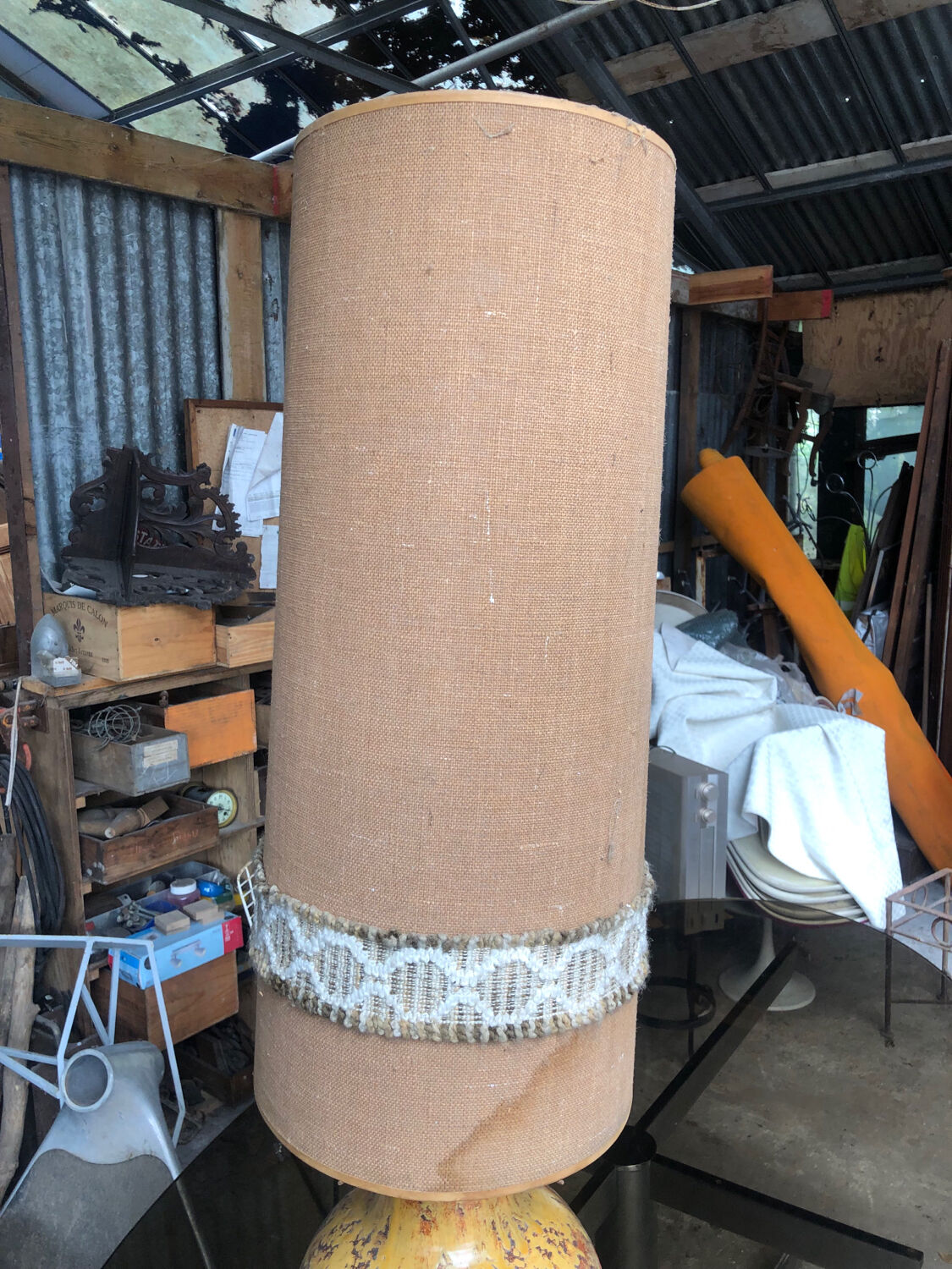 Lampe de sol céramique 1950 vintage