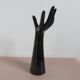 Large black ceramic fig hand 70s