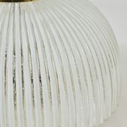 Large striped glass ceiling lamp in brass, Limburg, Germany, 1970s.