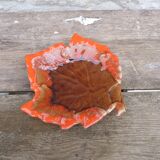 Vintage 1950 Vallauris flamed ceramic ashtray