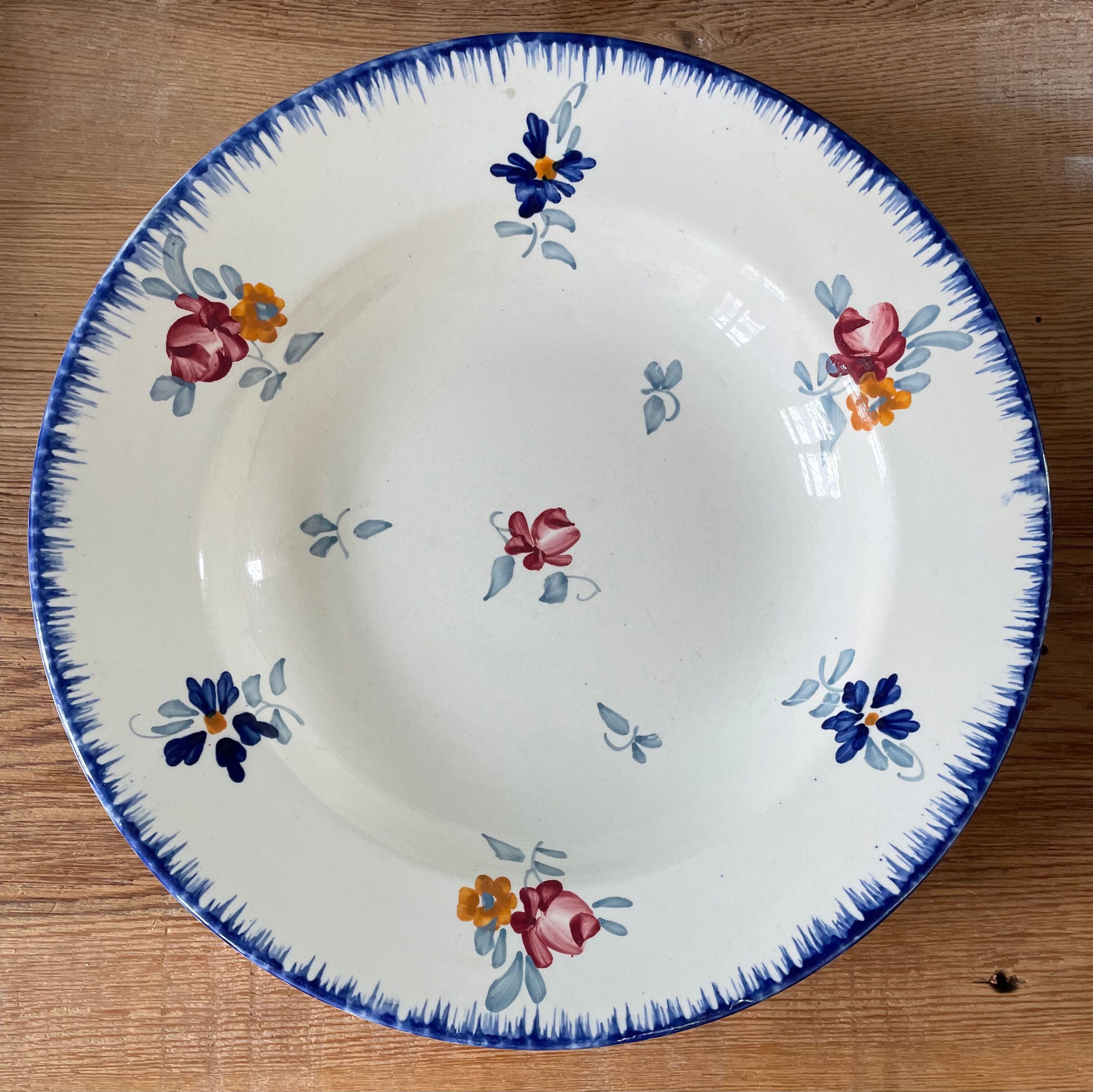 Set of 8 hollow plates model "Dannemarie" Sarreguemines