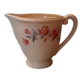 Retro florets earthenware cream pot