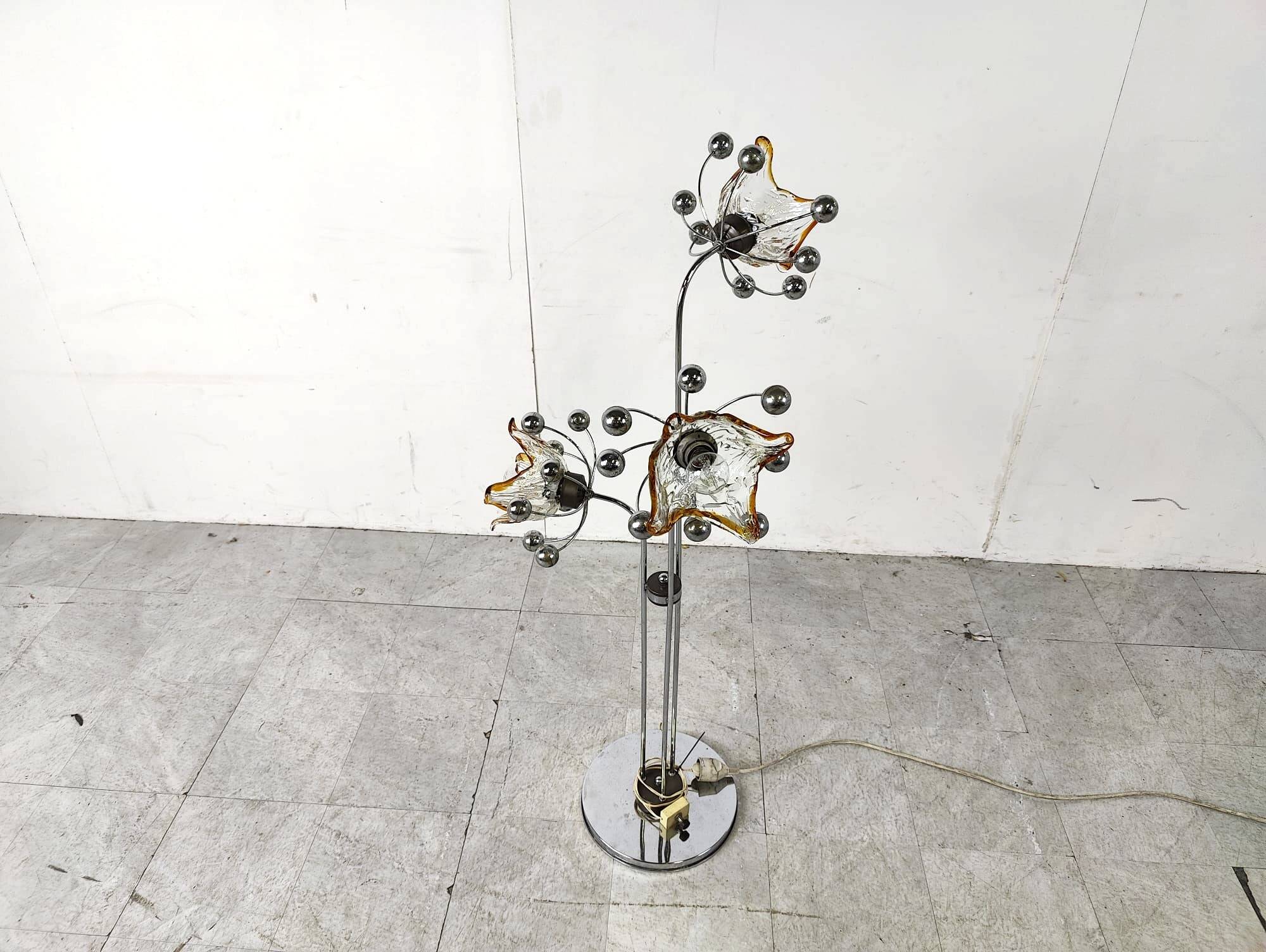 Vintage murano glass floor lamp, 1960s