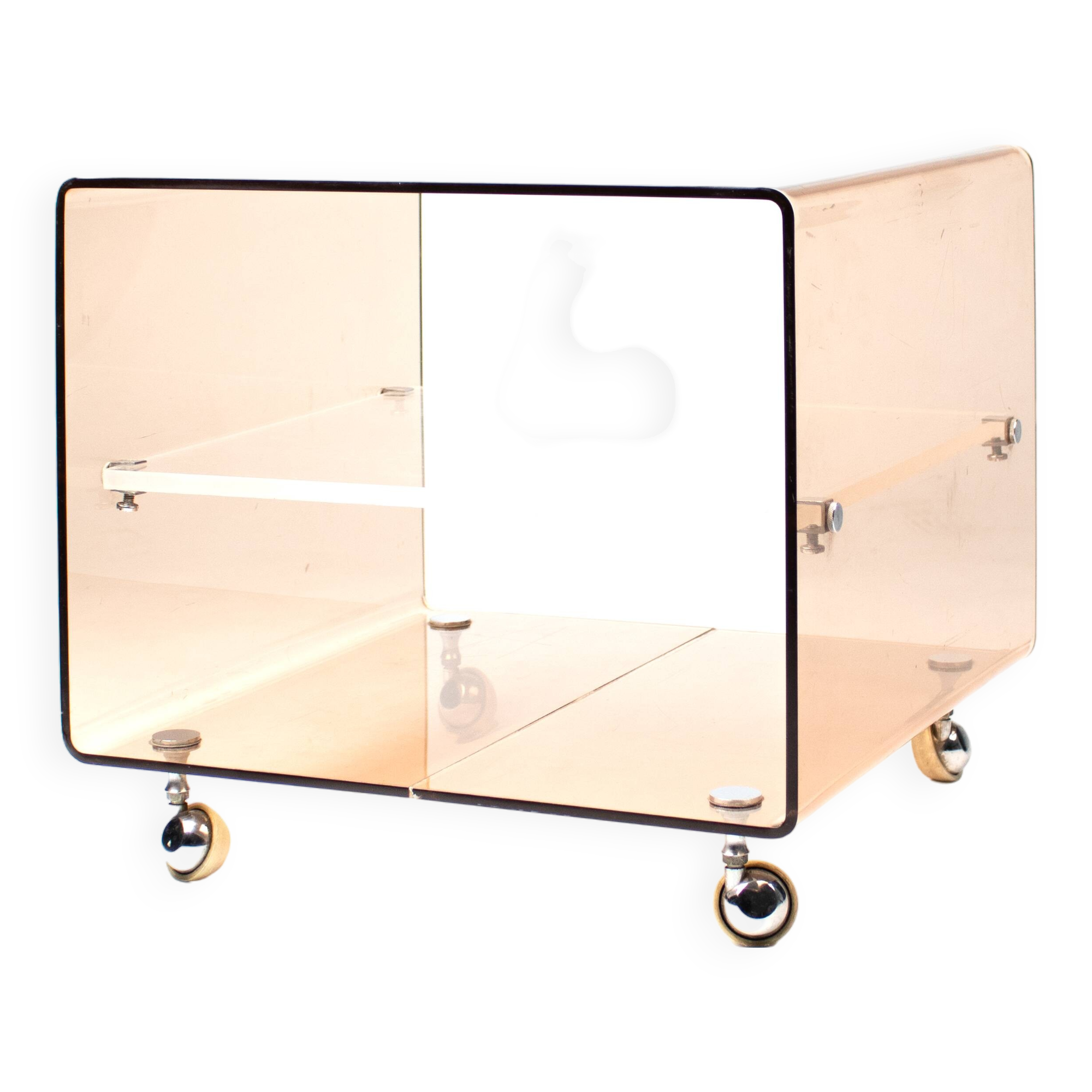 Michel Dumas style smoked plexiglass furniture