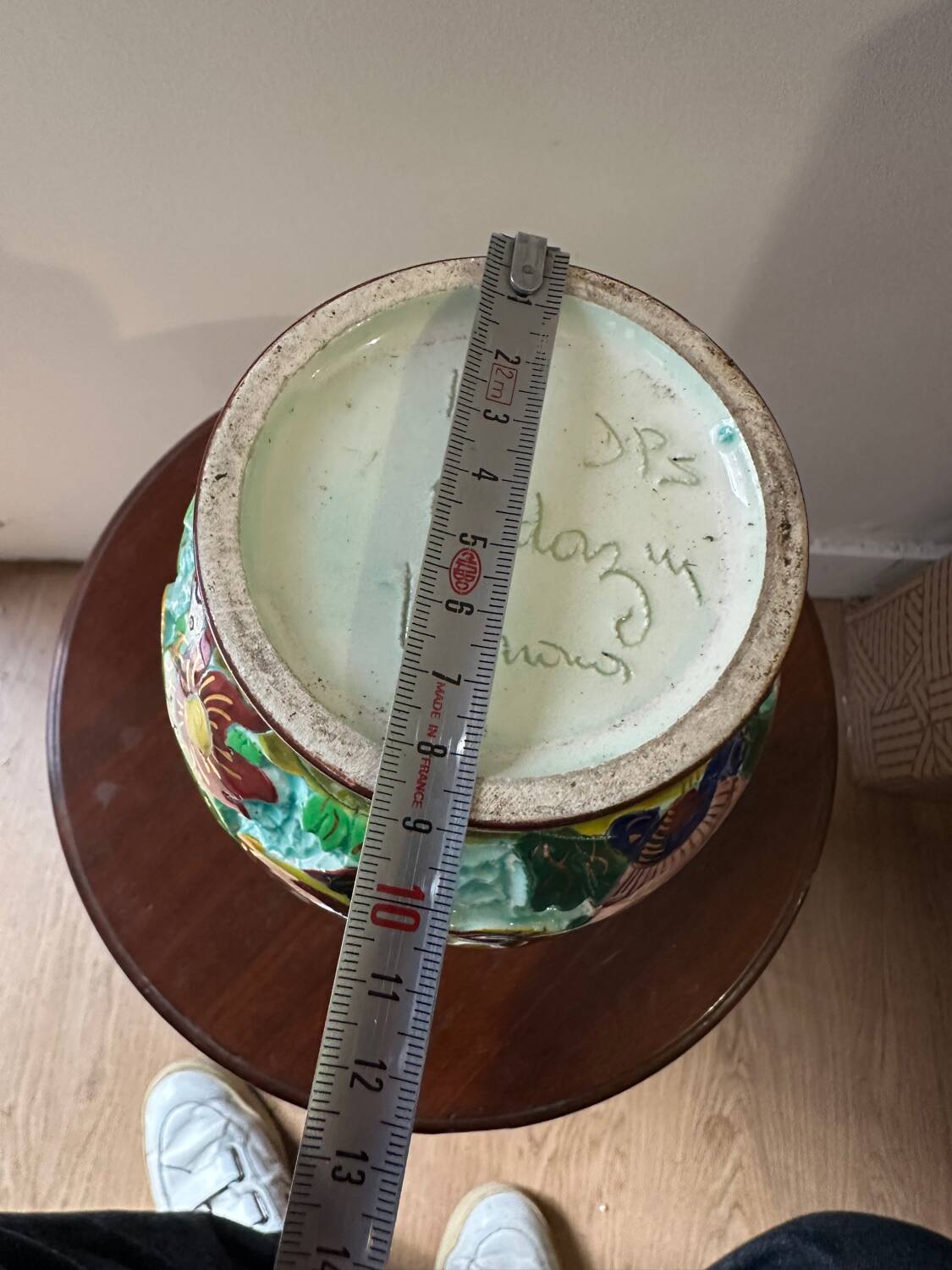 Cerdazur Monaco vase in ceramic with fish decoration