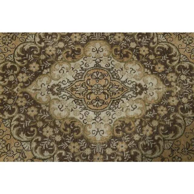 1970s Vintage Persian Handmade Wool Orange Area Rug 276x386