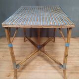 "1900" table in bamboo and wicker