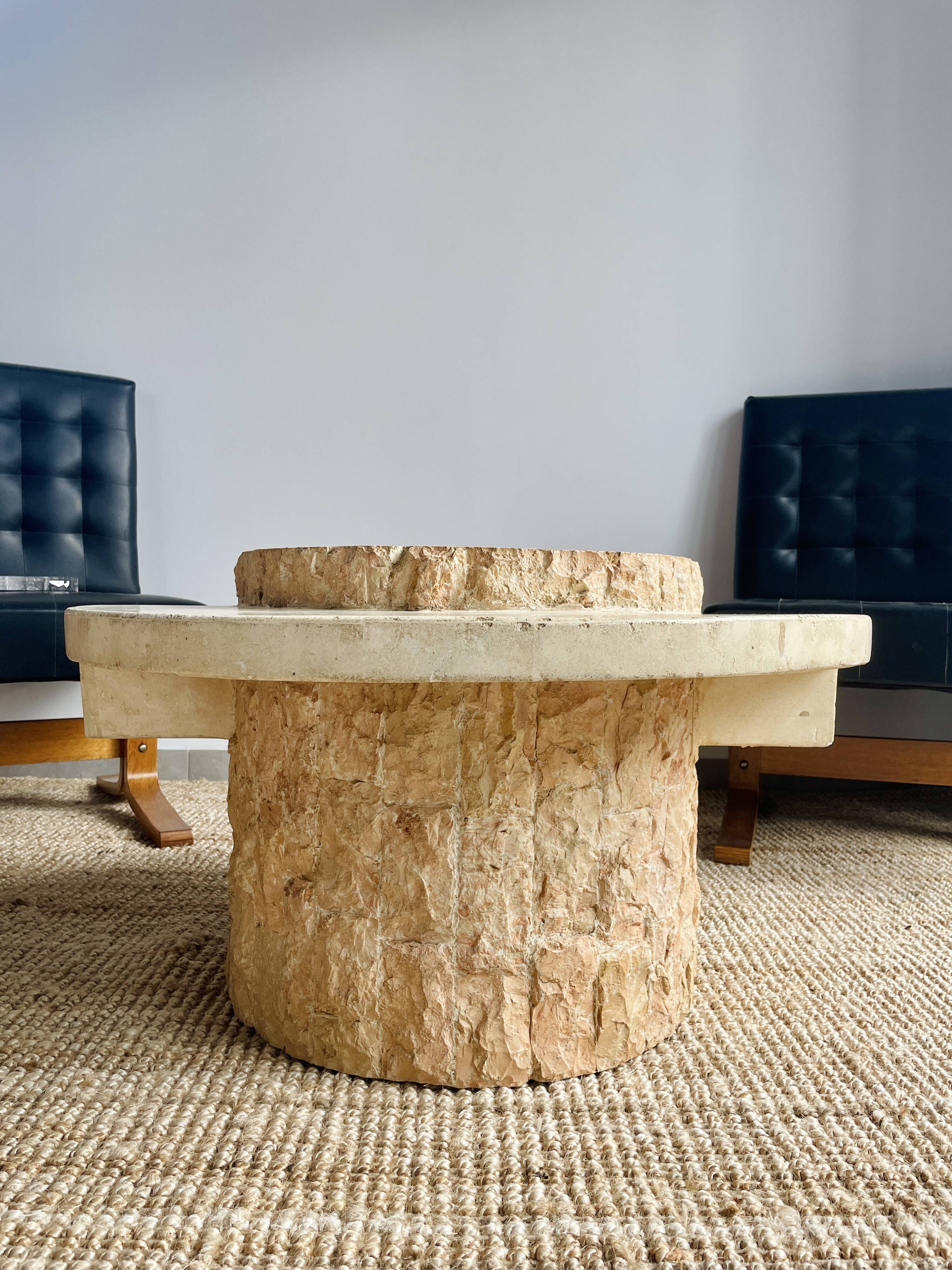 Table basse en travertin magnussen ponte