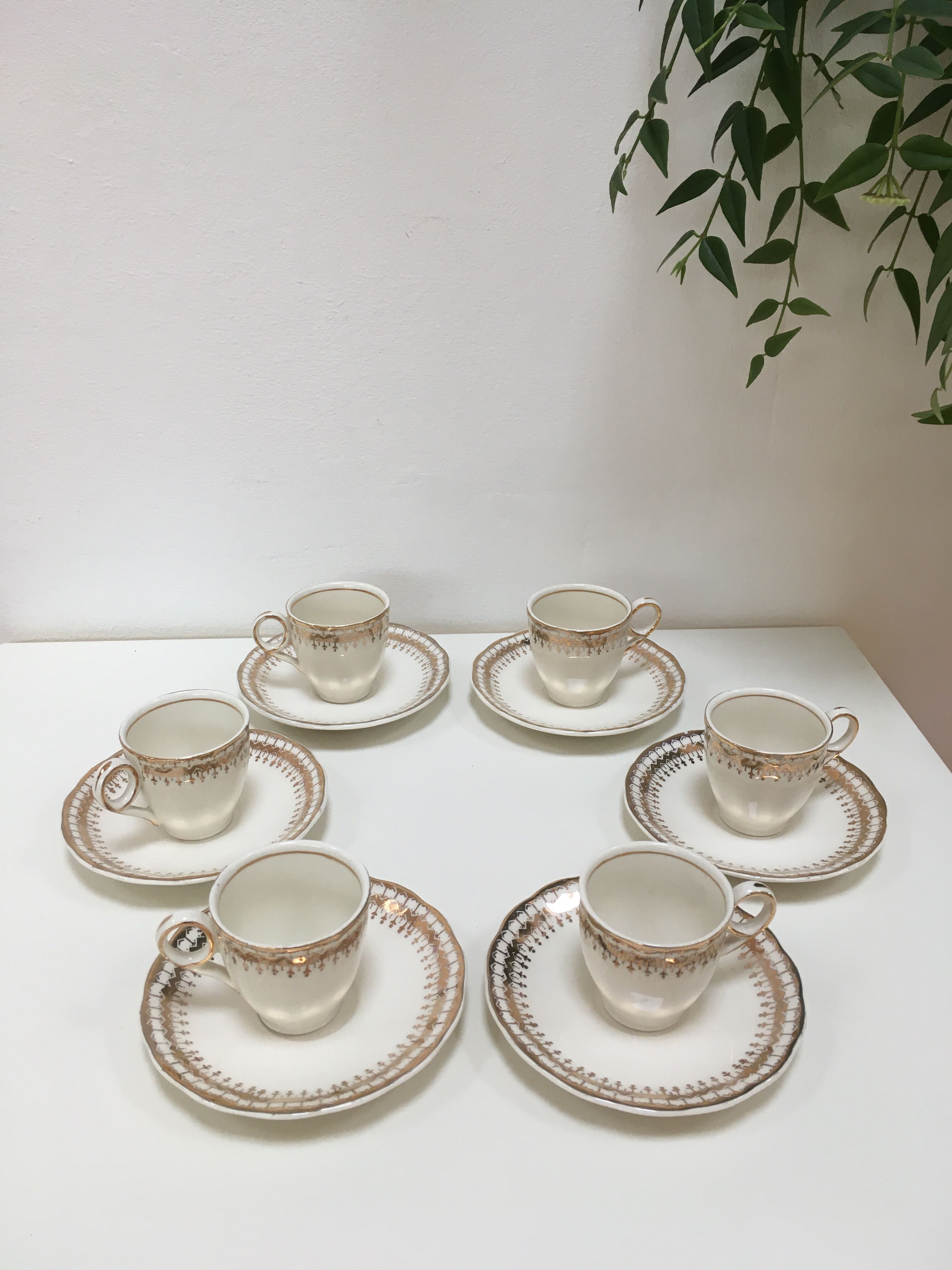 Lot of 6 old Grindley England coffee cups