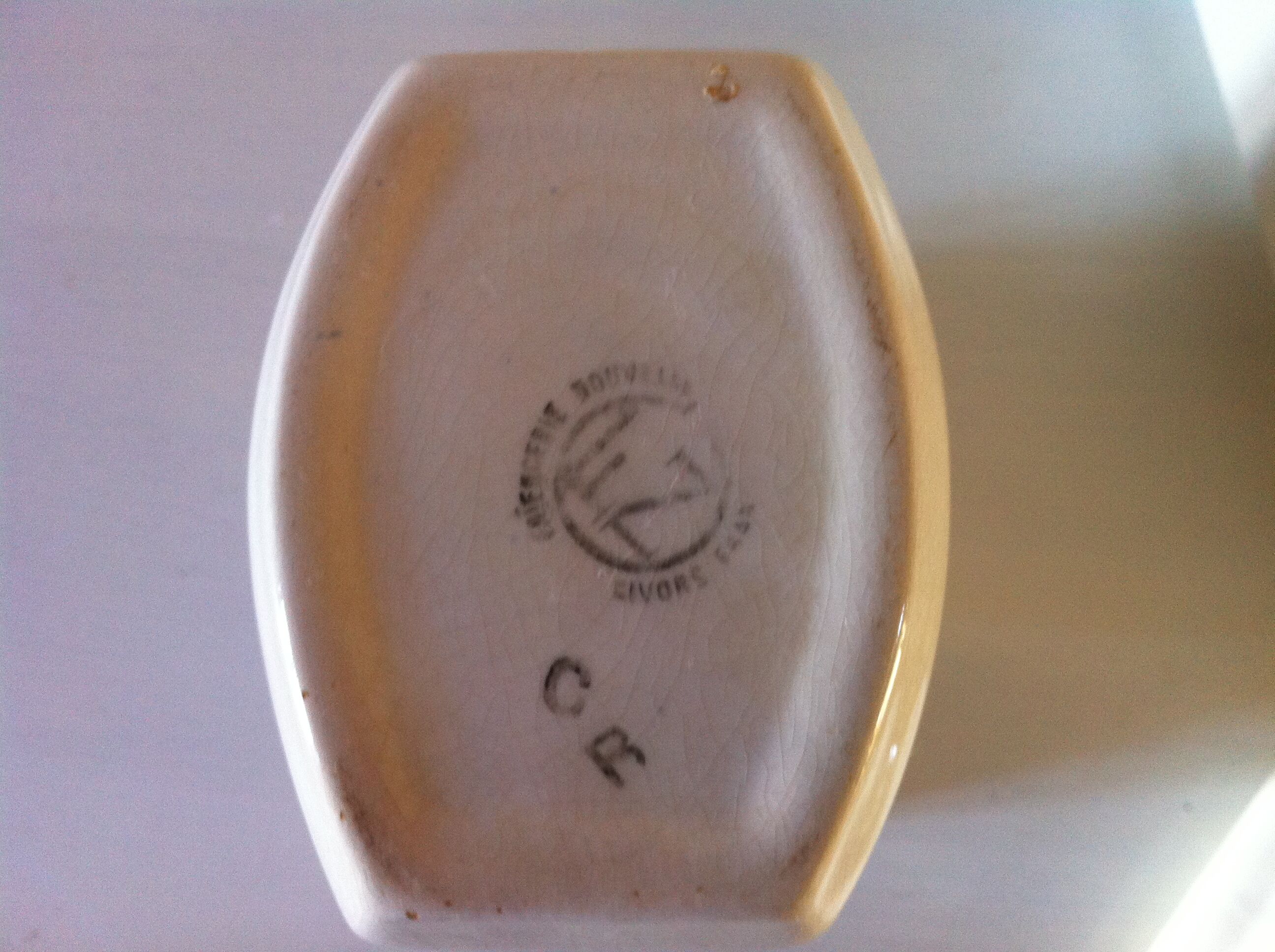Set of old Givors ceramic spice pots