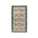 Turkish  Oushak vintage hand-knotted floral green rugs bordered 176x205