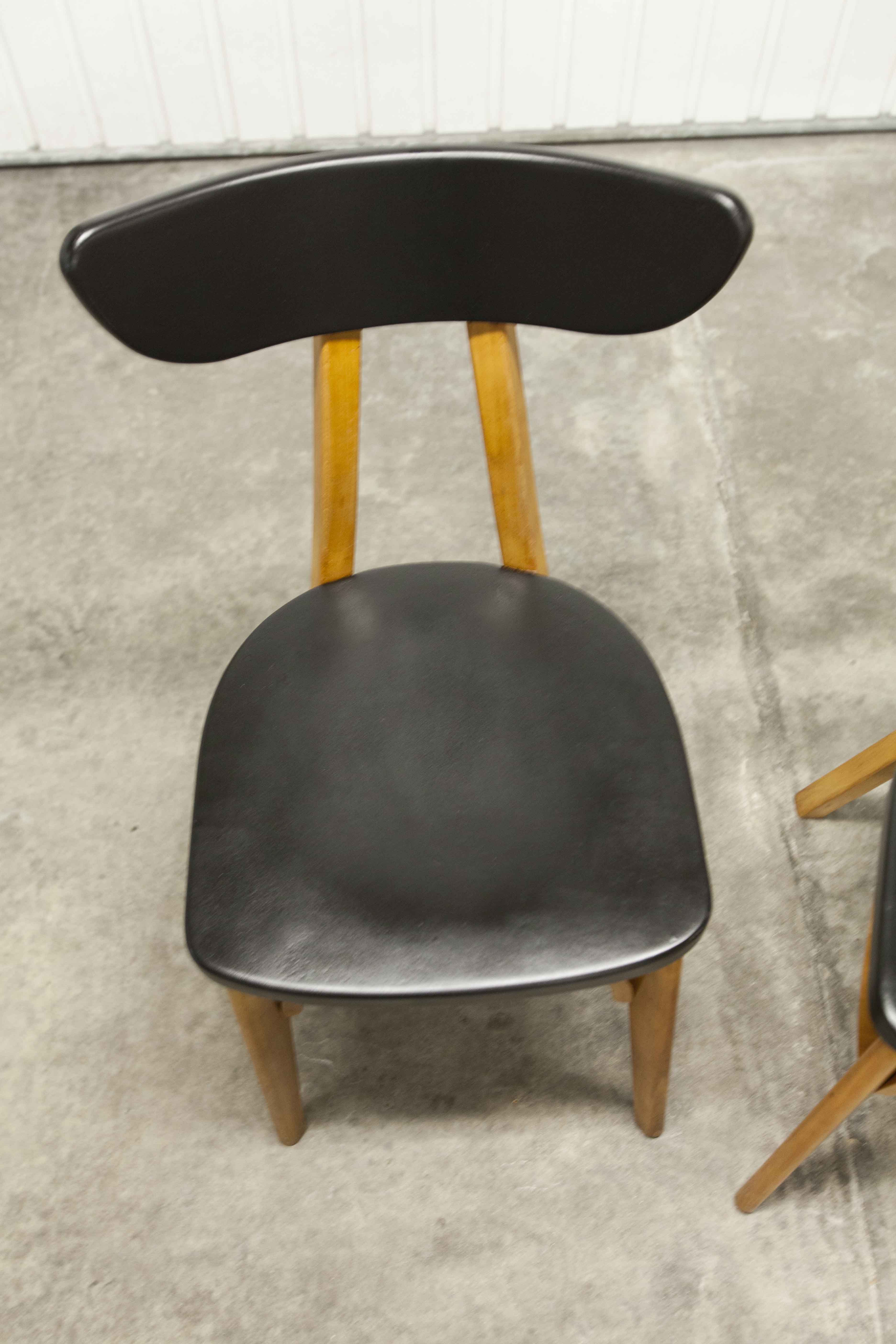 Set of 6 restored Luterma "banana" chairs
