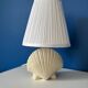 Vintage ceramic shell lamp base - Cream white - Bo style