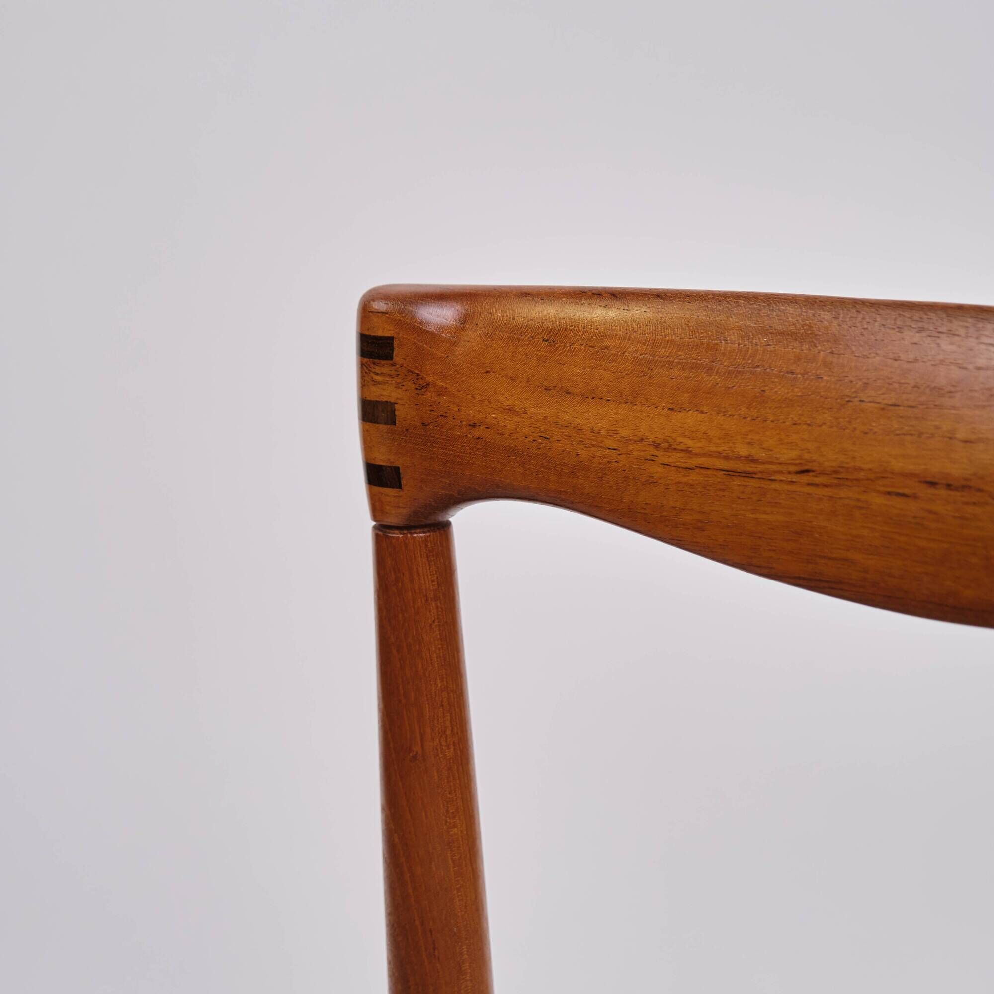 Set of six dining chairs - teak & light upholstery - Henry W. Klein - Bramin - 1960s