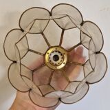 Mother-of-pearl flower in portable lamp or suspension