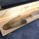 ANTIQUE SILVER PIE AND GOLDEN METAL SHOVEL in FÉRRÉOL-Boudat BOX