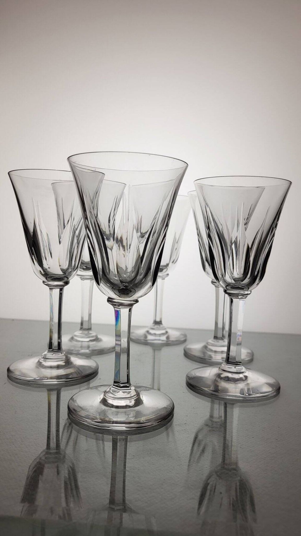 6 crystal glasses Saint Louis model Cerdagne