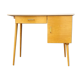 Wood and formica desk, compass feet, vintage, 70s