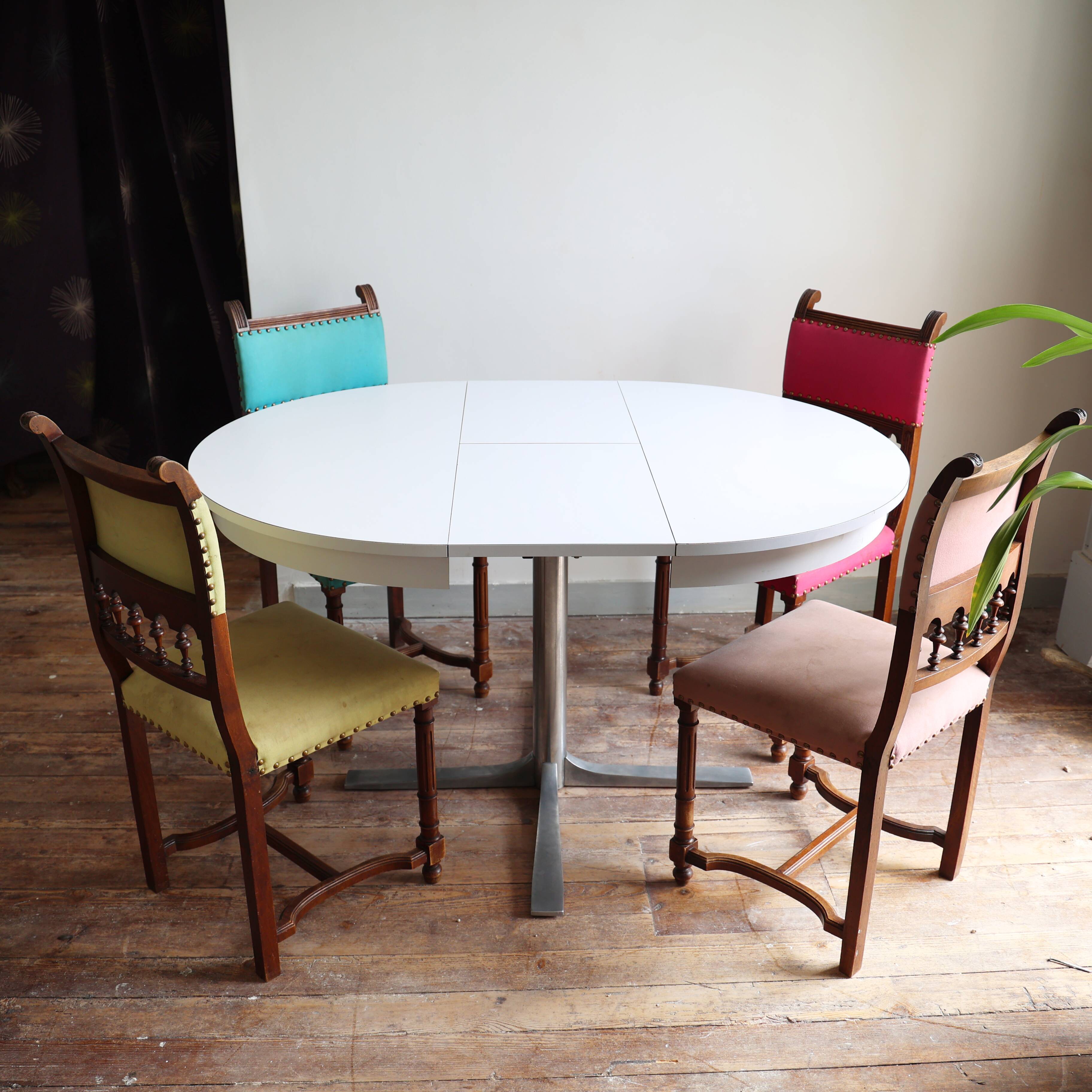 Table ronde avec rallonge Roche et Bobois, 1973