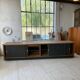 Two-sided counter sliding doors oak XXL 4m enfilade