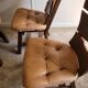 Lot de 4 chaises brutalistes en bois
